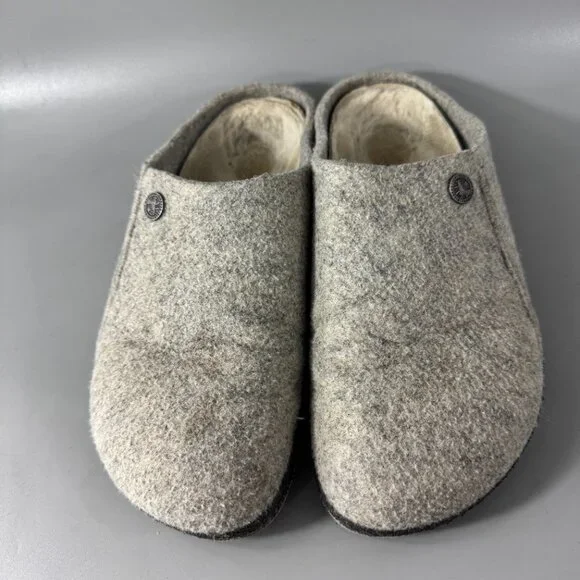 Birkenstock Zermatt Shearling Wool Felt, Light Gray, Size 39 - Picture 6 of 15